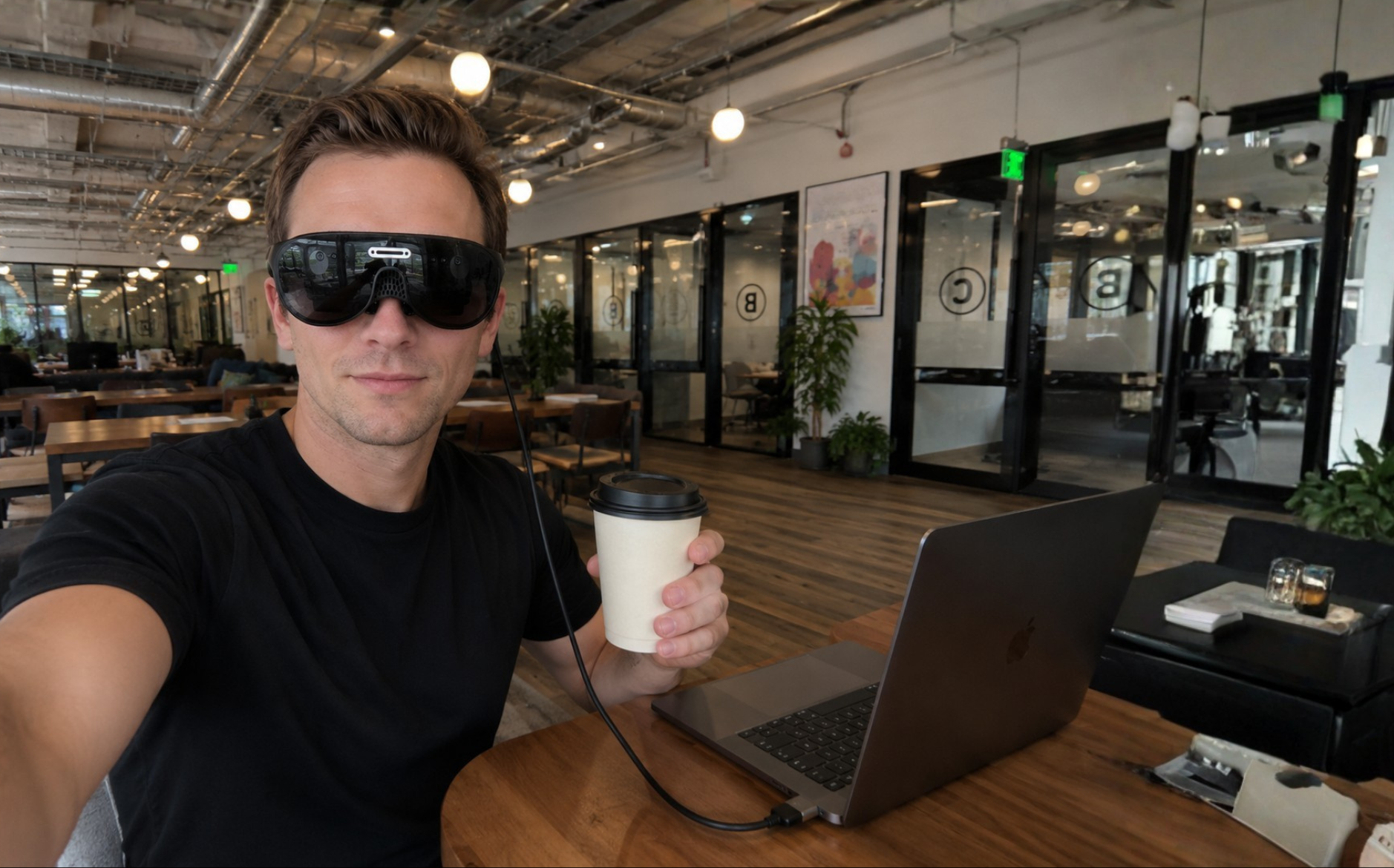Working remotely from a co-working space with URXR One
